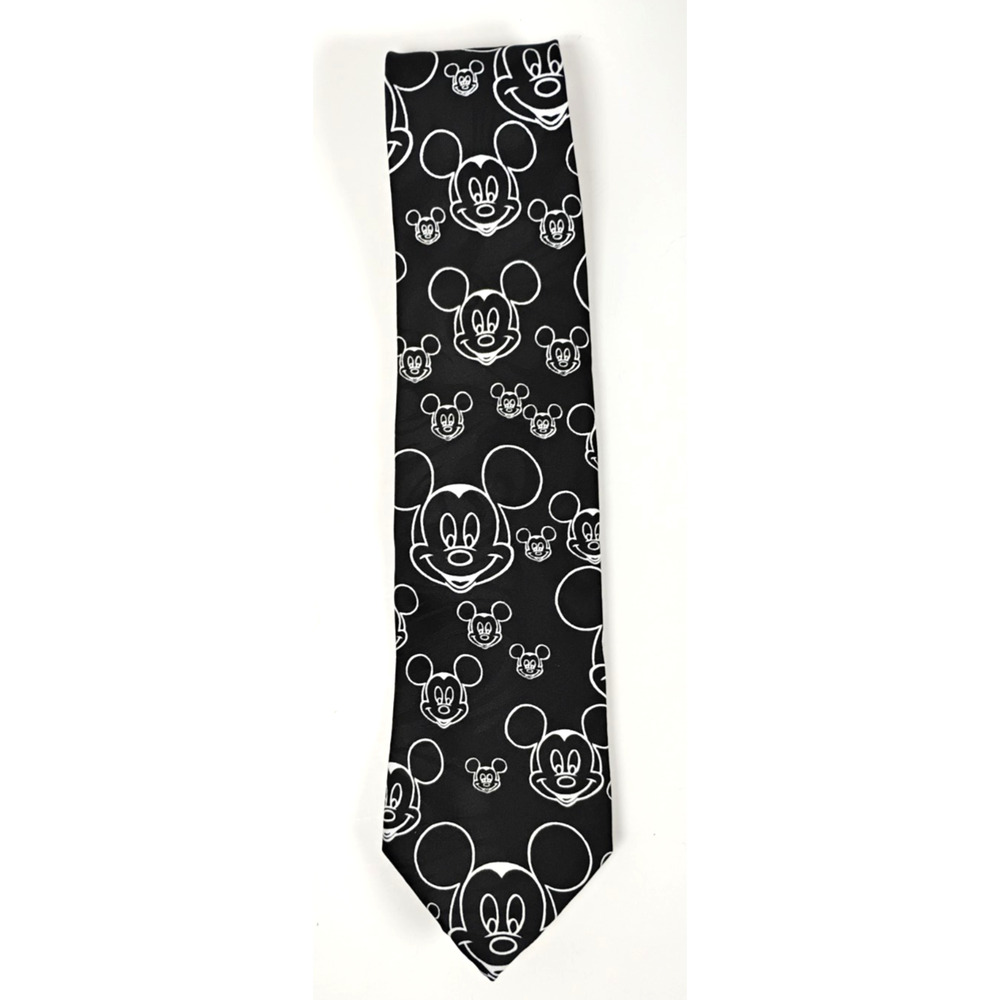 Vintage Disney Mickey Mouse Satin Neck Tie Character Print Made In USA 58"x3.75" - Picture 2 of 7